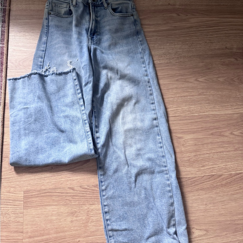 Wide Leg Light Blue Jeans